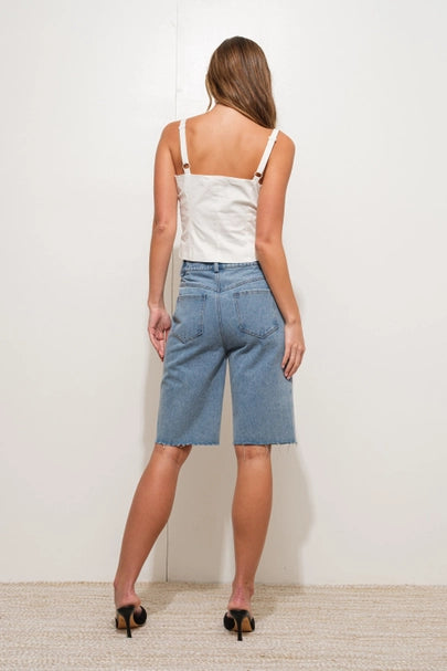 Lace Up Bustier Top
